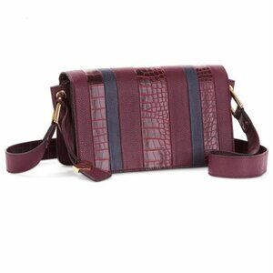 Sammy Aubrey Crossbody Shoulder Strap Burgundy Multii-Color Handbag New w/Tags